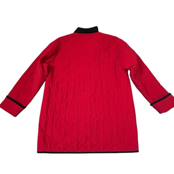 Desert Heat Christmas Jacket Womens Size L Red Black Quilted Embroidered Holiday - Picture 4 of 10